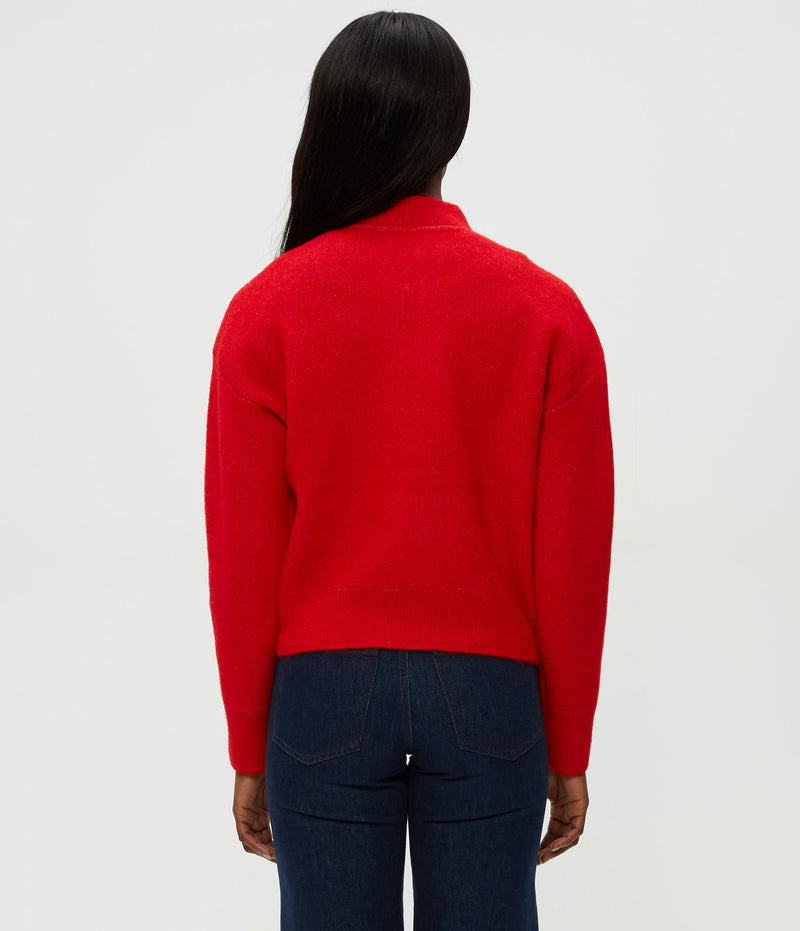 LIDIA CROPPED BOMBER - POPPY