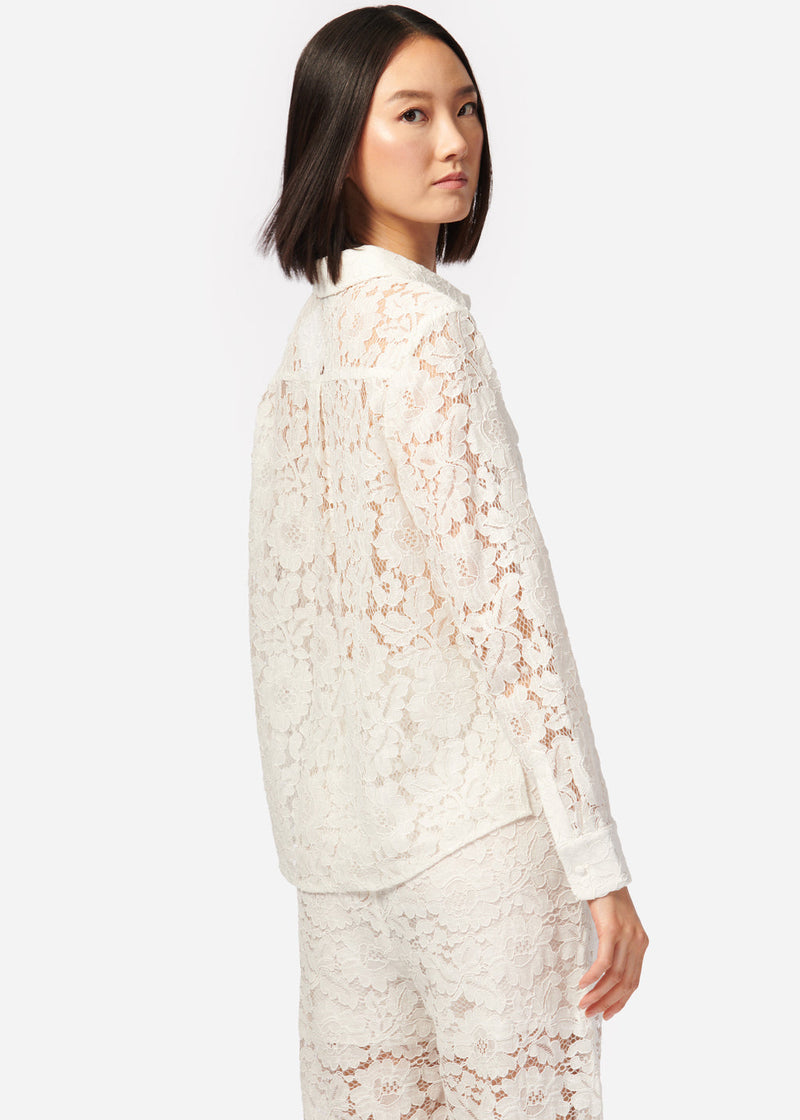 ROSALIND LACE TOP - WHITE