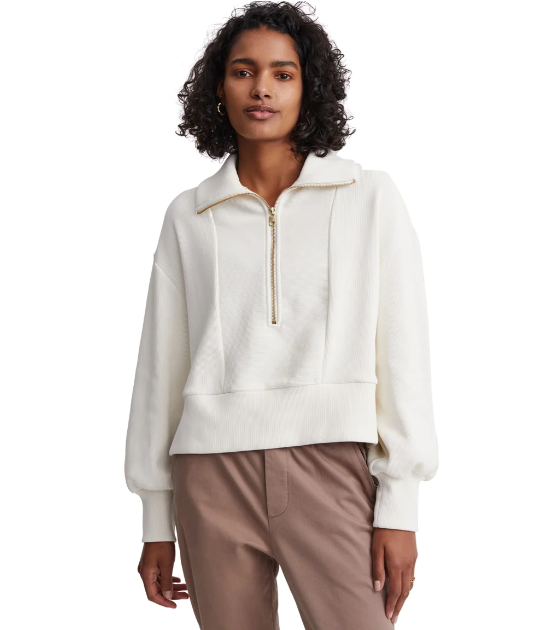 RAMONA HALF ZIP - EGRET