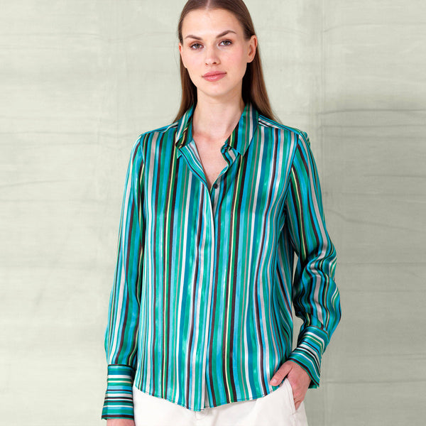 GO LE BLOUSE PRINTED-JAVA STRIPE