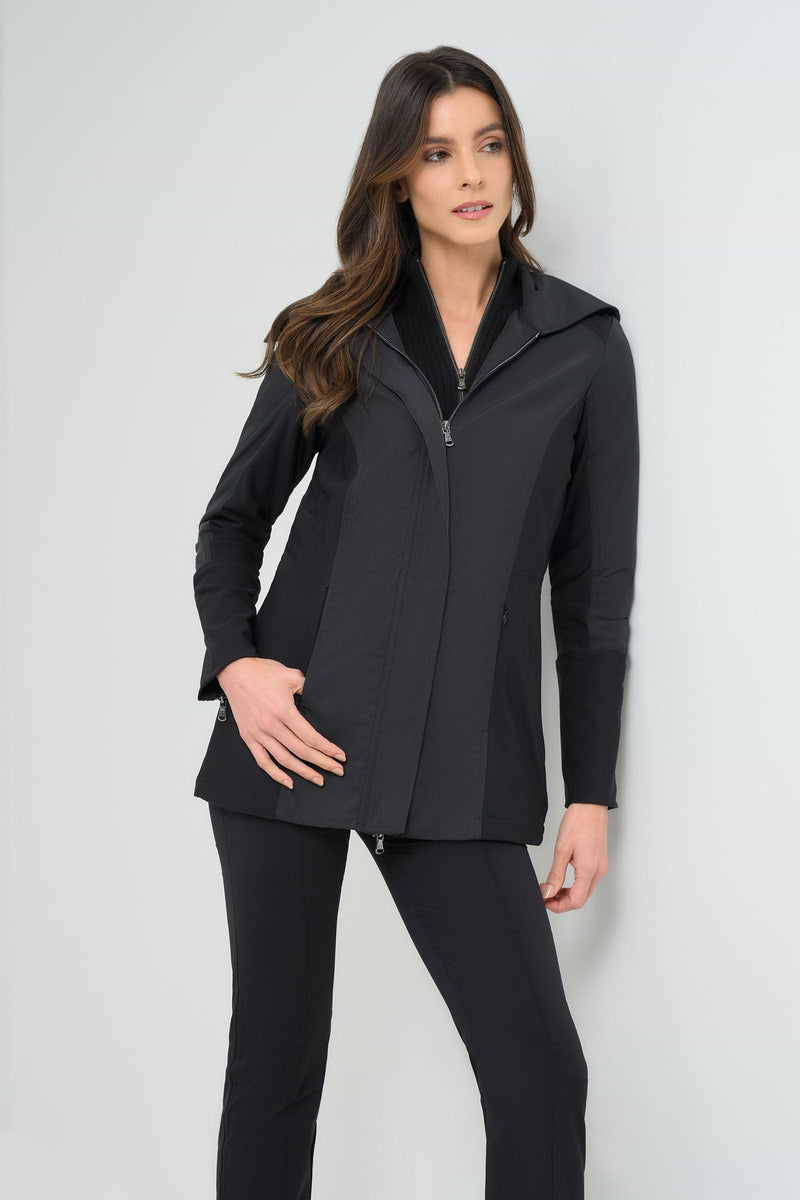 TRAVEL CITY SLICK JACKET - BLK