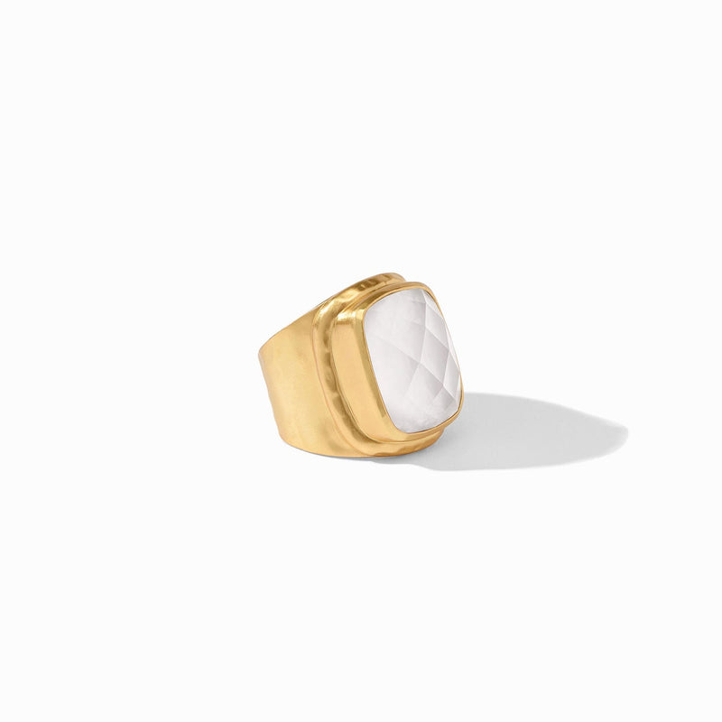 TUDOR STATEMENT RING - CLEAR CRYSTAL