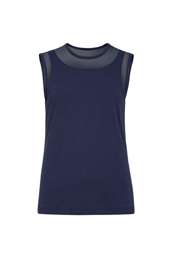 FLO PIMA COTTON TANK - NAVY