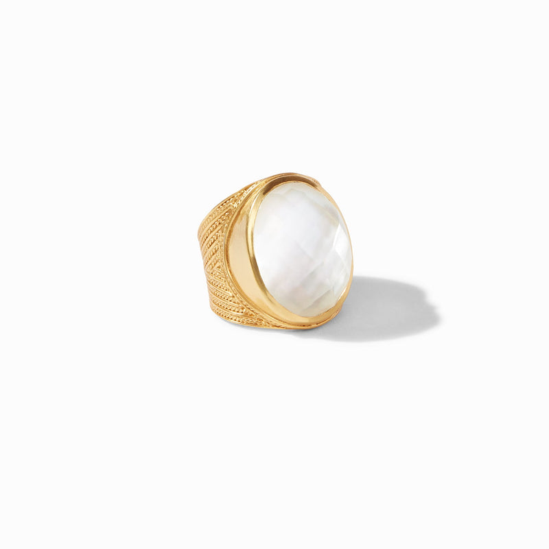 VERONA STATEMENT RING - GOLD IRIDESCENT CLEAR