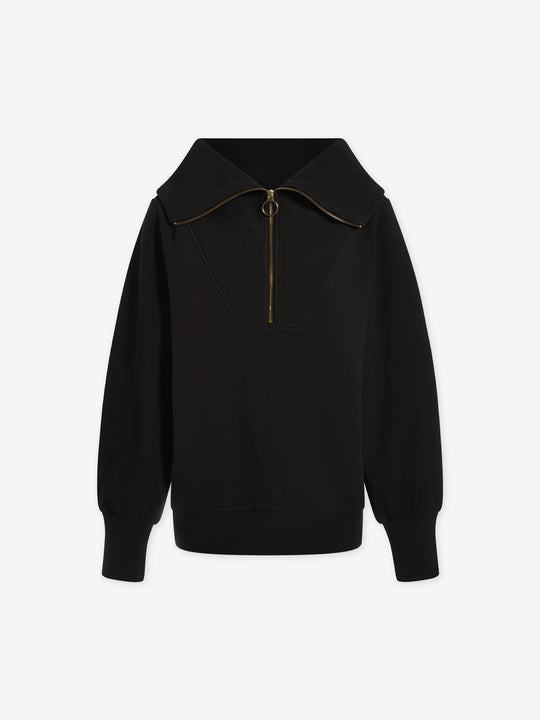 VINE HALF ZIP PULLOVER - BLK