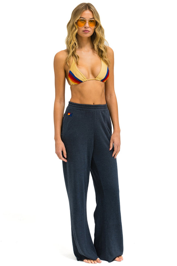 WIDE LEG POCKET SWEATPANTS - CHAR