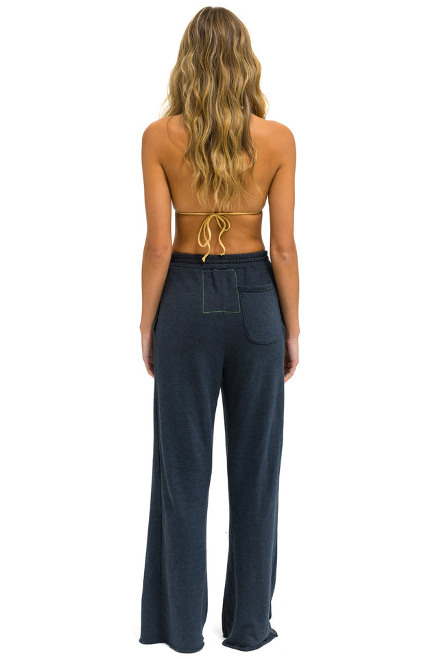 WIDE LEG POCKET SWEATPANTS - CHAR