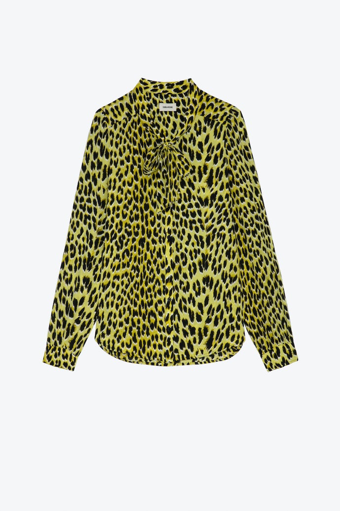 TAOS LEOPARD SILK BLOUSE