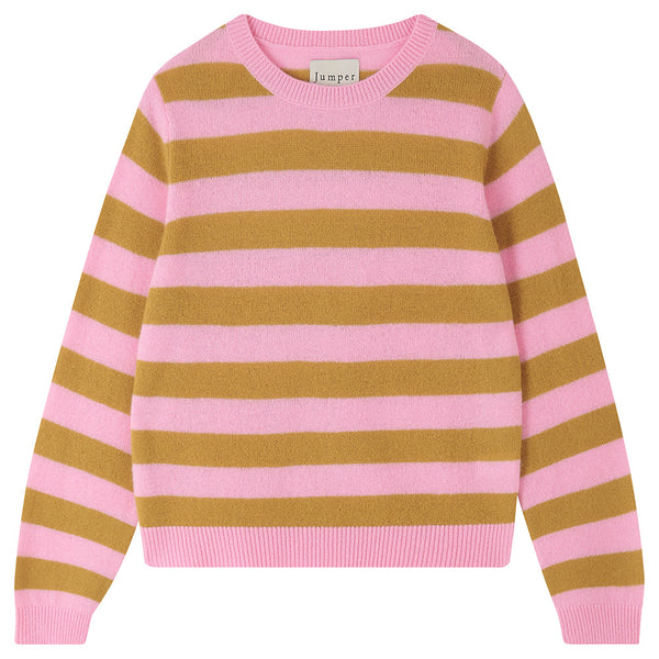 CASHMERE STRIPE CREW - CANDY MST