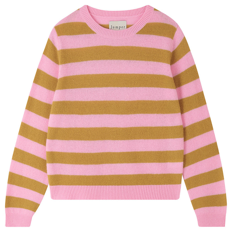 CASHMERE STRIPE CREW - CANDY MST