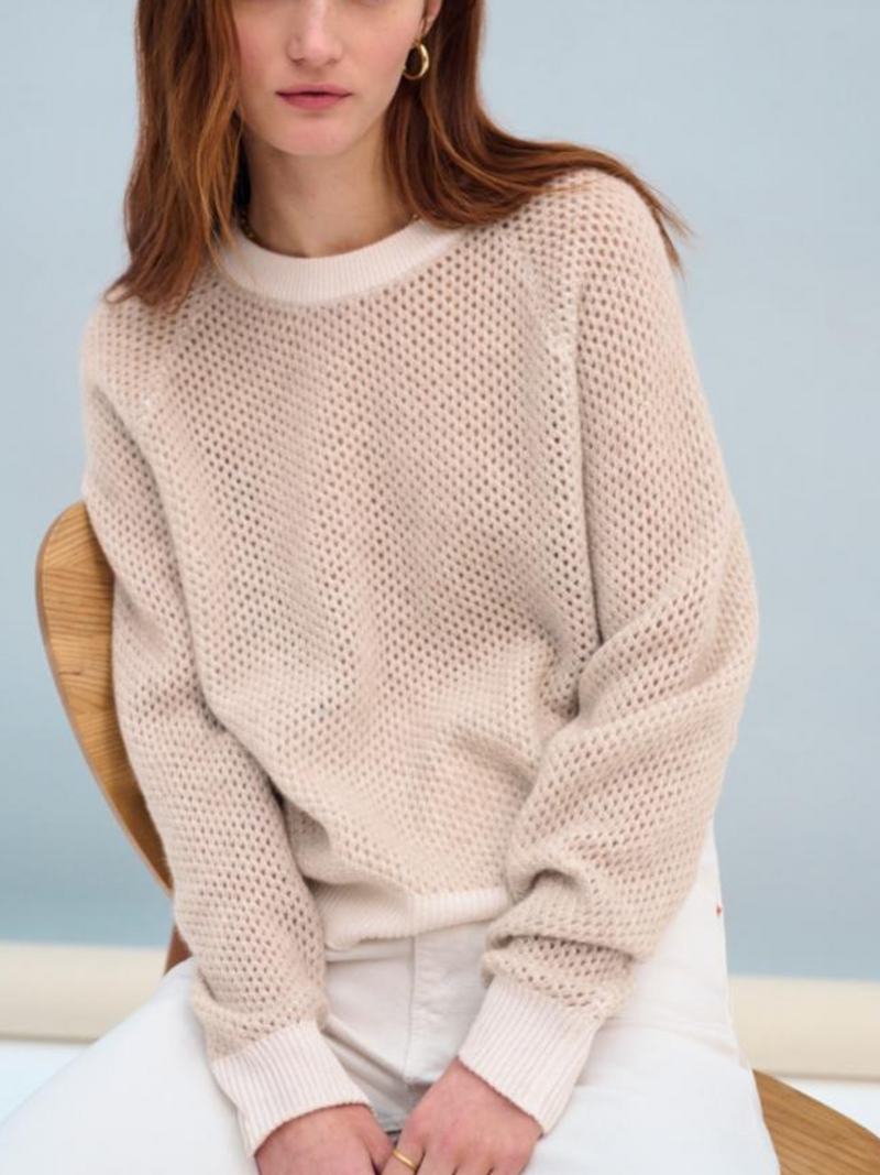 CASHMERE RAMONA MESH SWEATSHIRT