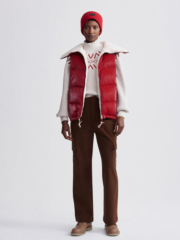 BROCK PUFFER GILET VEST - RED