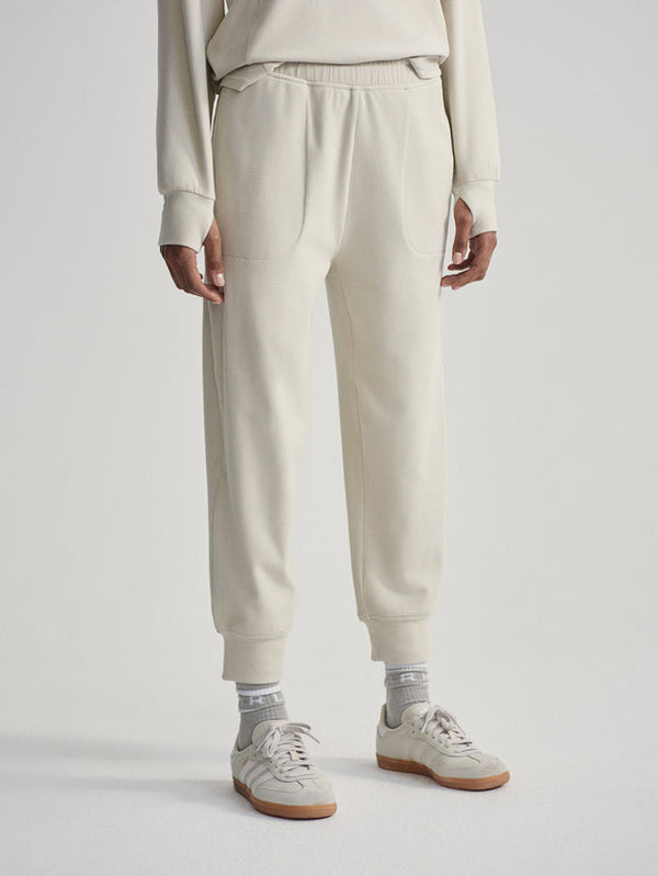 BRUSHED RIB SLIM CUFF - CEMENT MARL