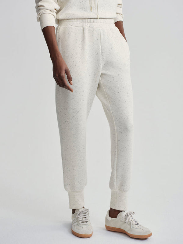 THE SLIM CUFF PANT 25" IVORY MARL FLECK