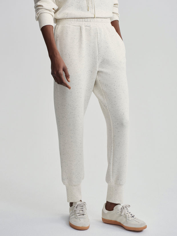 THE SLIM CUFF PANT 25" IVORY MARL FLECK