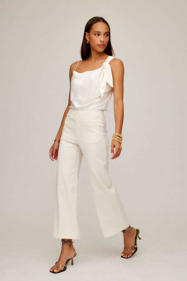 CELIA CROPPED PANTS - ECRU