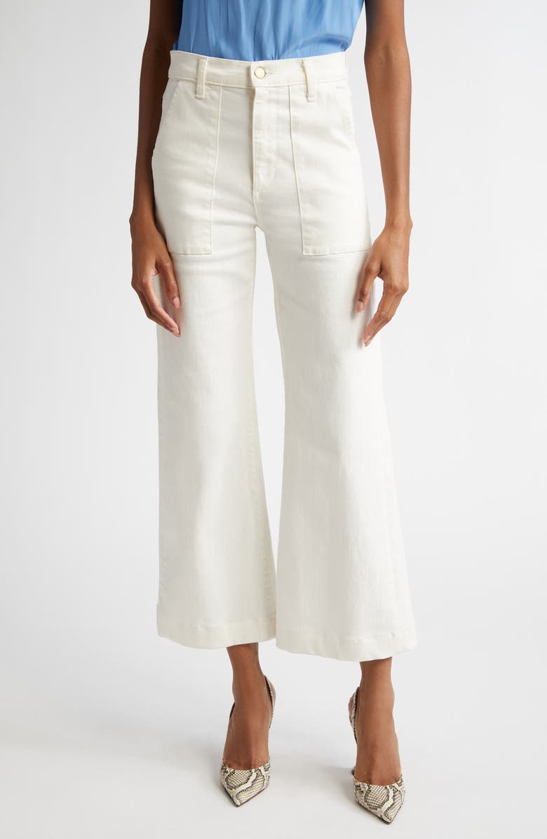 CROPPED CLIFFORD WIDE LEG JEAN - WHITE