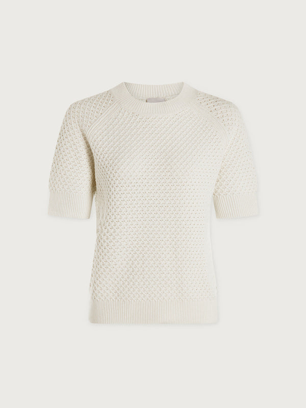 LUCY KNIT TOP - SNOW WHITE