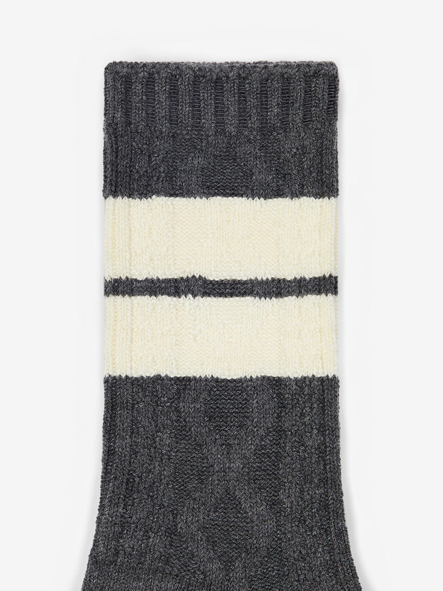 EAGLESON PLUSH CABLE SOCK - CHAR MARL EGT