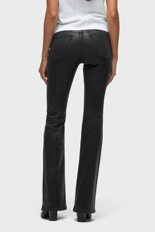 BARBARA HIGH-RISE BOOTCUT - BLACK SNAKE