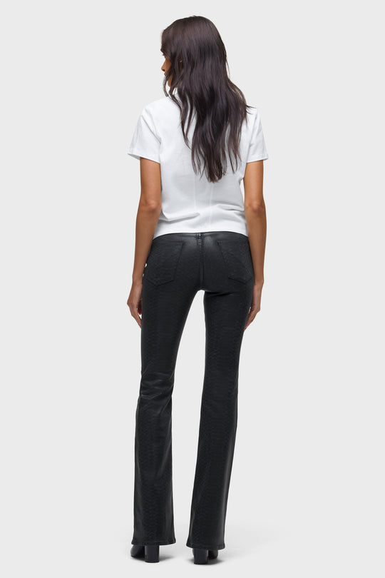 BARBARA HIGH-RISE BOOTCUT - BLACK SNAKE