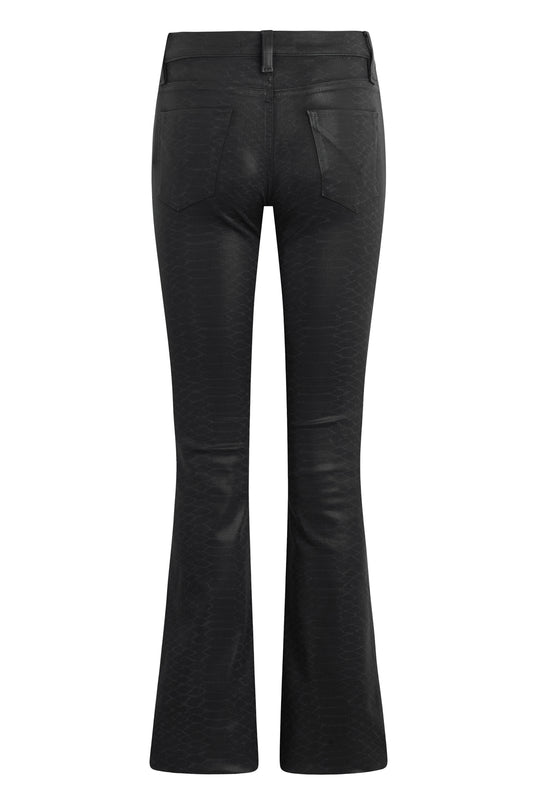 BARBARA HIGH-RISE BOOTCUT - BLACK SNAKE