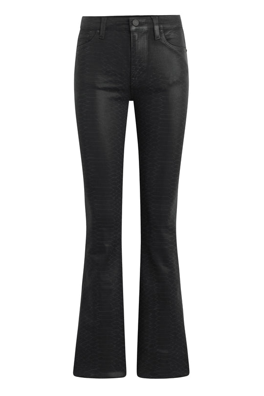 BARBARA HIGH-RISE BOOTCUT - BLACK SNAKE