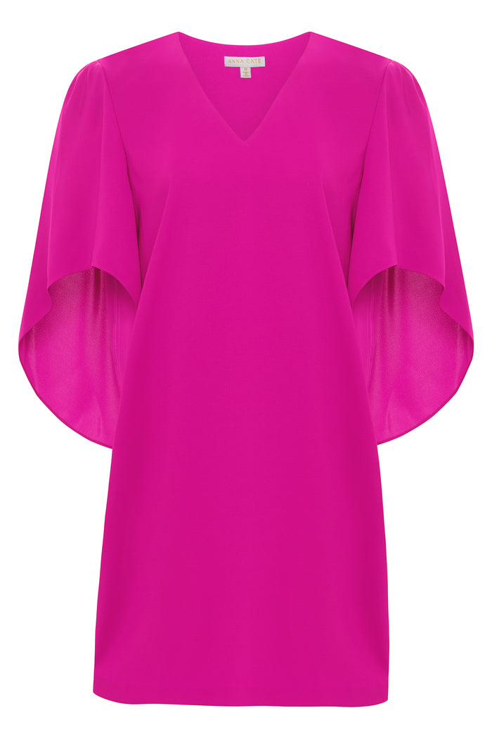 MEREDITH DRESS - CARMINE PINK