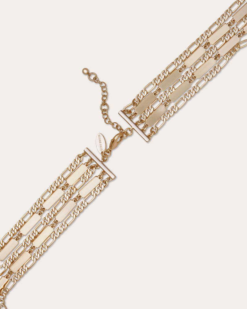KEELY LAYERED CHOKER NECKLACE - GLD