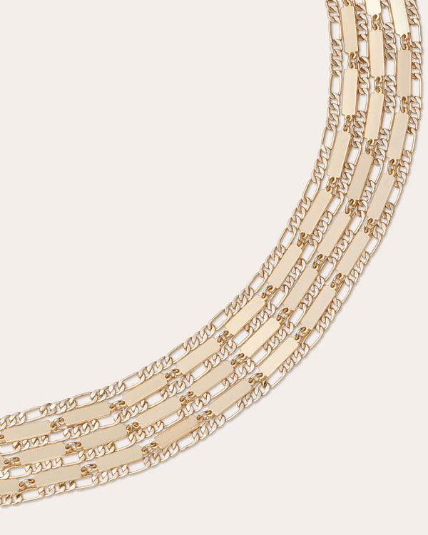 KEELY LAYERED CHOKER NECKLACE - GLD