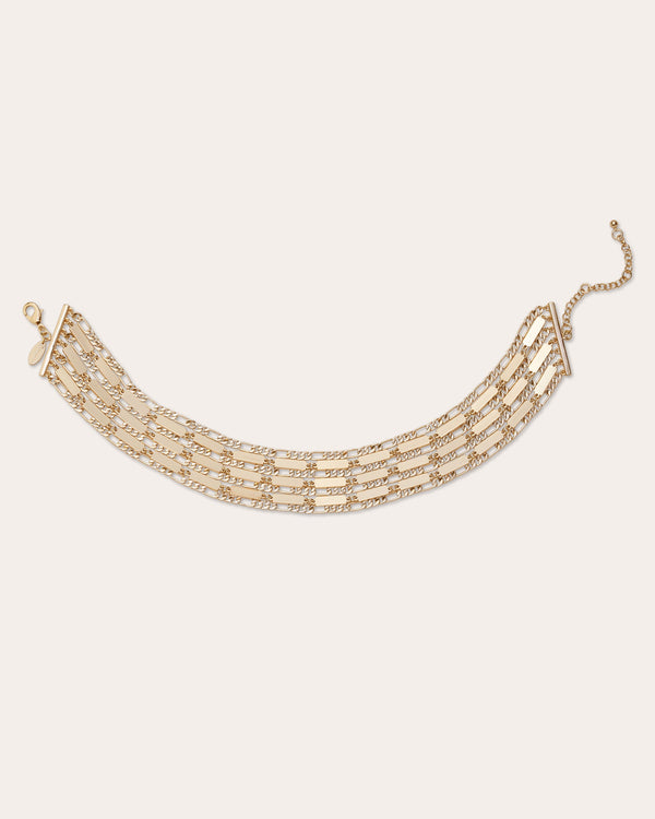 KEELY LAYERED CHOKER NECKLACE - GLD