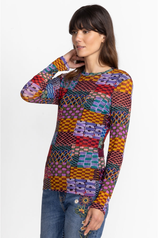 ISADORA WAVES MESH TEE