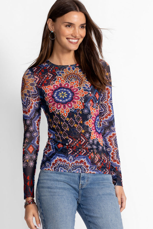 NATALIE L/S MESH TEE - PADMA