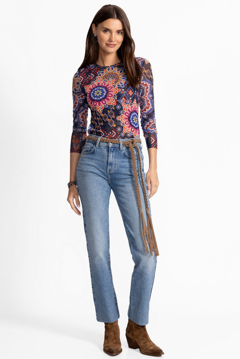 NATALIE L/S MESH TEE - PADMA