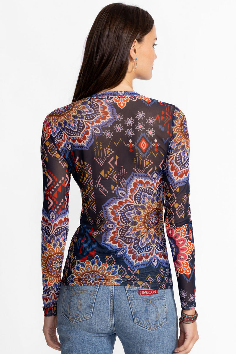 NATALIE L/S MESH TEE - PADMA