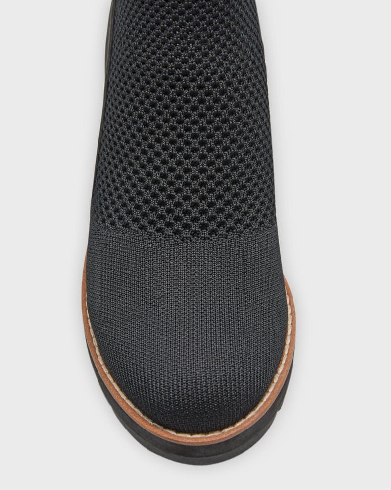 QUILL STRETCH KNIT WEDGE BOOTIE