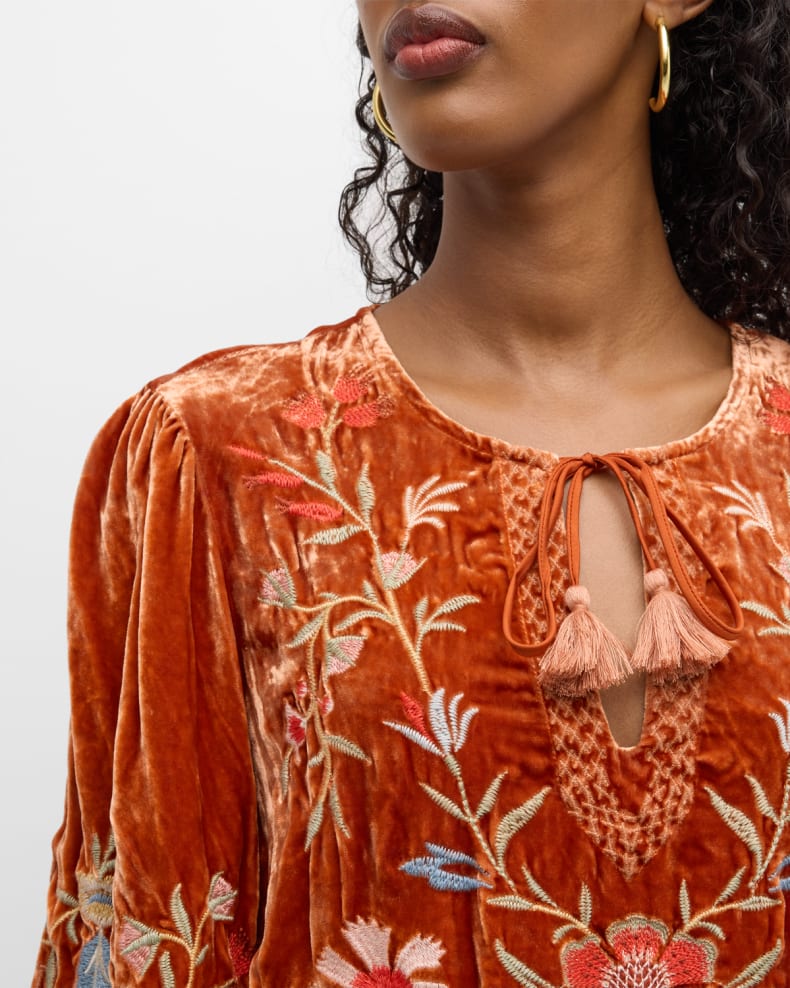 CLARA VELVET RELAXED BLOUSE