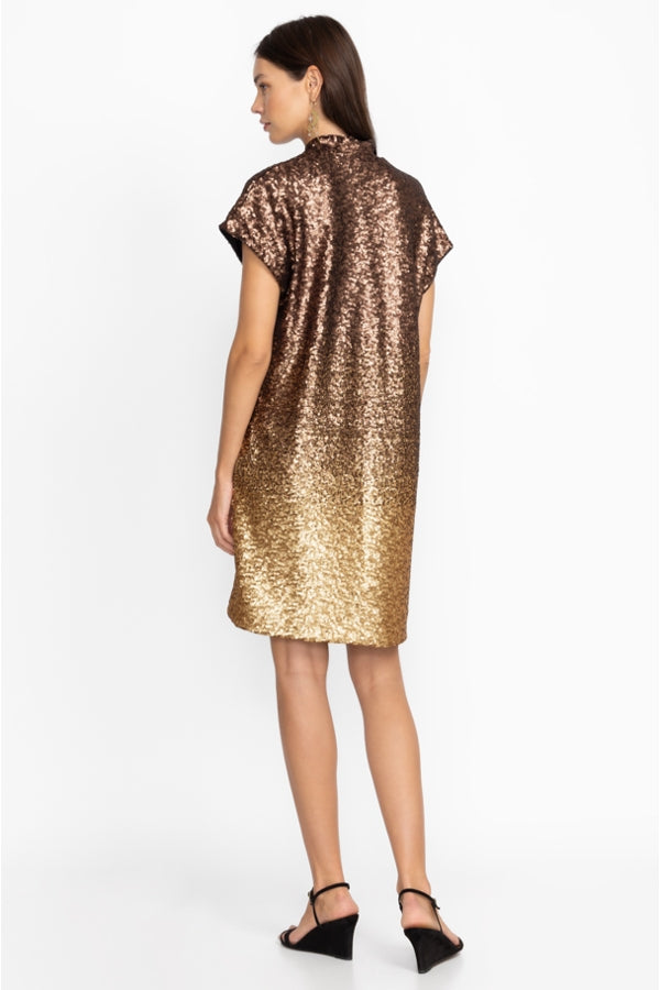 SEQUIN GOLD ALMA DRESS