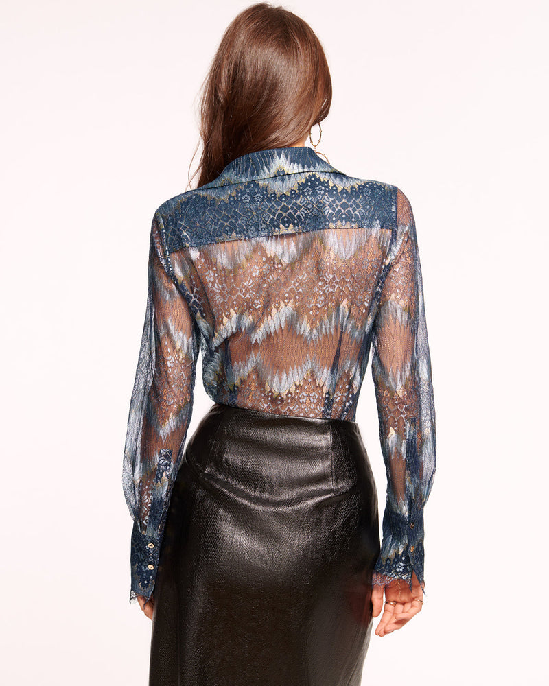 NORA CHEVRON LACE TOP