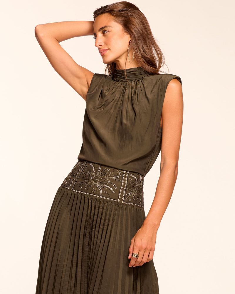 KIMBERLY DRESS - DK OLIVE
