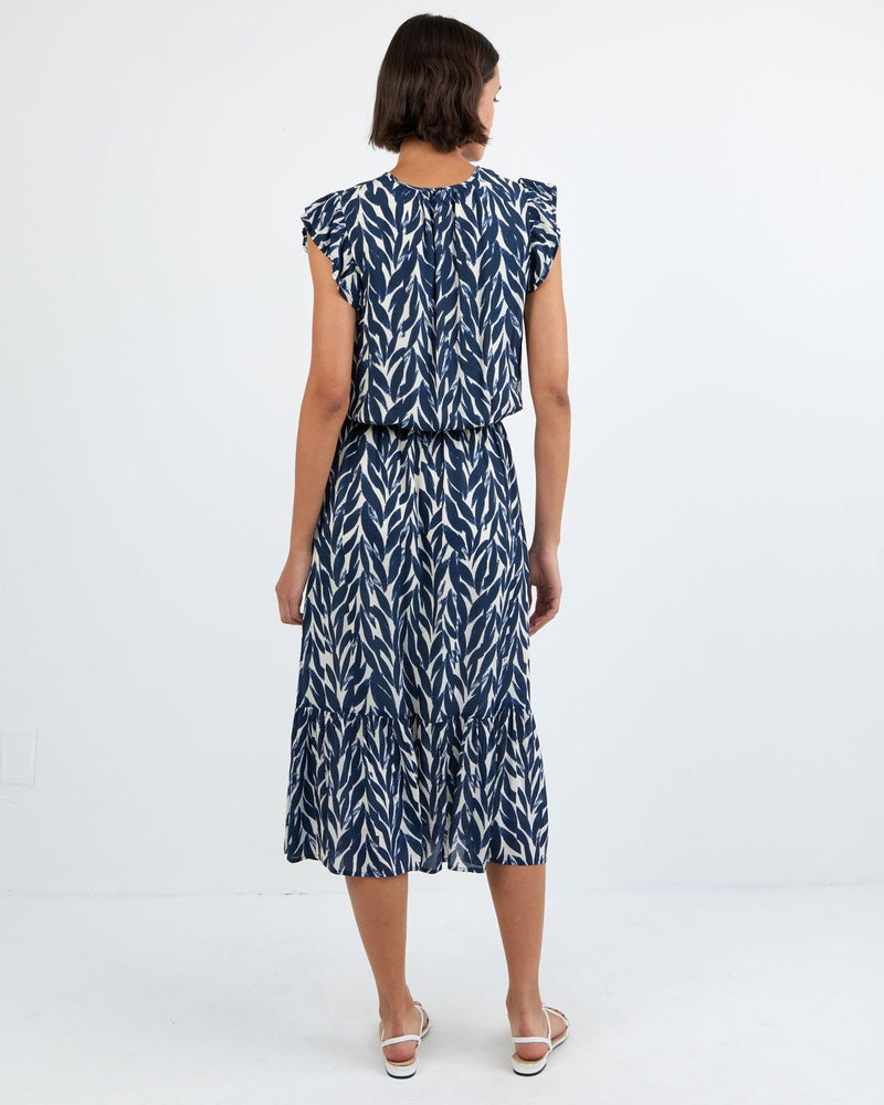 RUFFLE MIDI DRESS