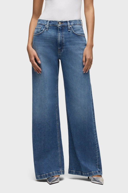JODIE HIGH RISE LOOSE FIT WIDE LEG JEAN - LUNAR
