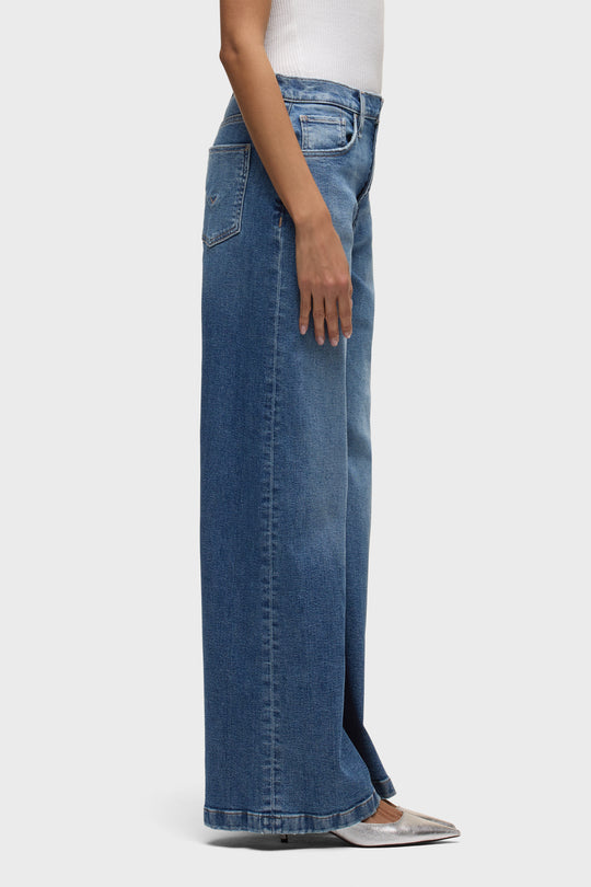 JODIE HIGH RISE LOOSE FIT WIDE LEG JEAN - LUNAR