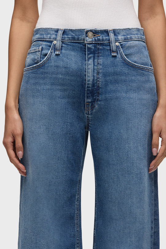 JODIE HIGH RISE LOOSE FIT WIDE LEG JEAN - LUNAR