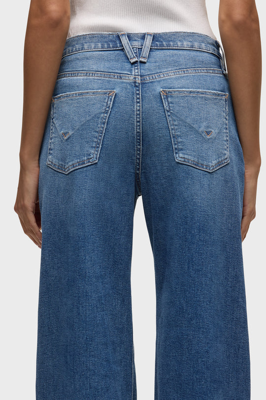 JODIE HIGH RISE LOOSE FIT WIDE LEG JEAN - LUNAR