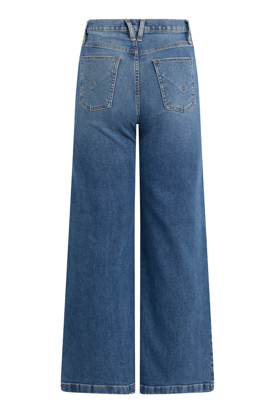JODIE HIGH RISE LOOSE FIT WIDE LEG JEAN - LUNAR