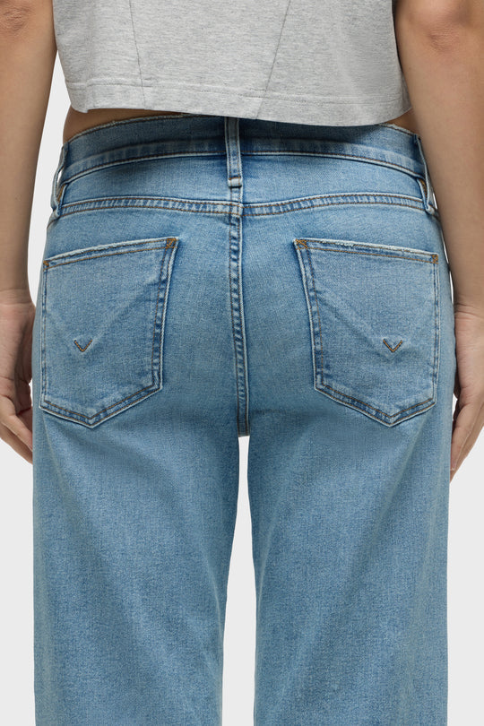 ROSIE HIGH-RISE WIDE LEG JEAN W/CUFF - OAK