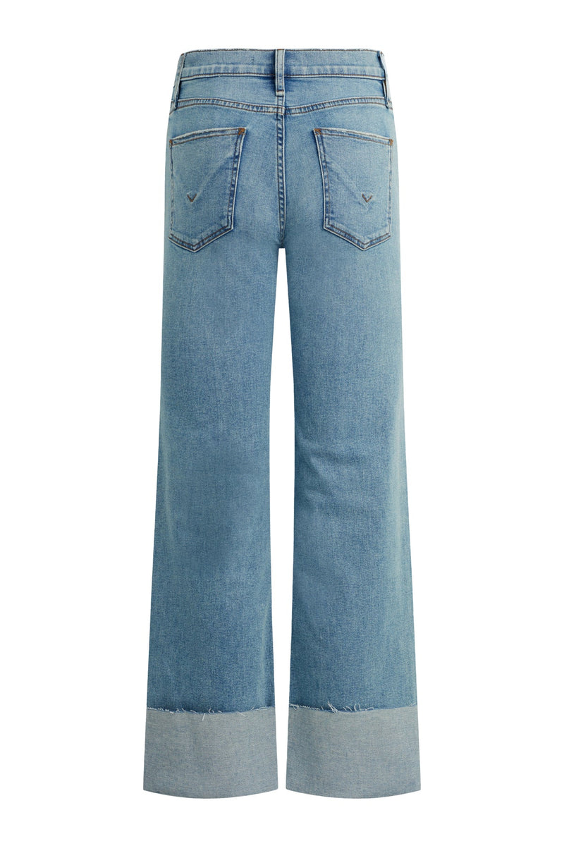 ROSIE HIGH-RISE WIDE LEG JEAN W/CUFF - OAK