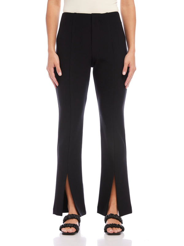 FRONT SLIT PANT - BLK