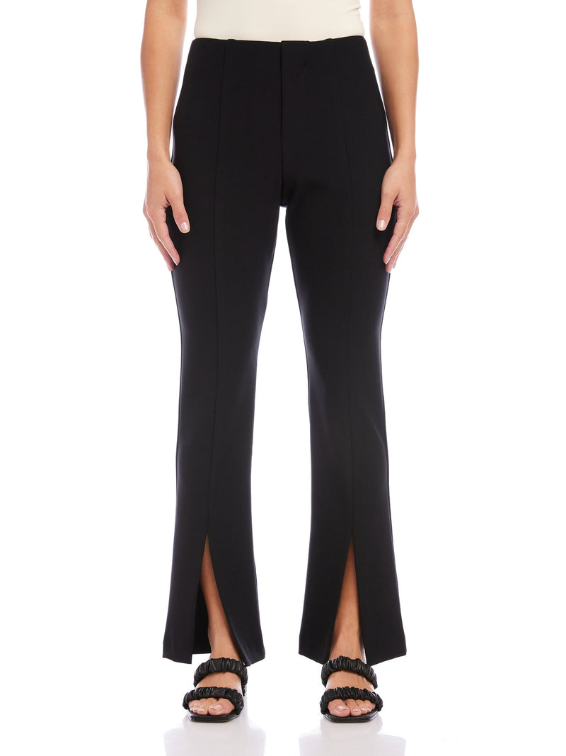 FRONT SLIT PANT - BLK